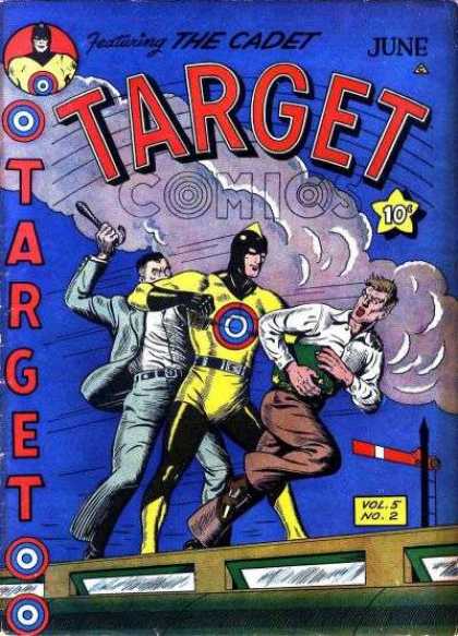 Target - The Cadet - Volume 5 Number 2 - The Cadet Elbowing Someone - June Target Comics 50 - Target - The Cadet - Volume 5 Number 2 - The Cadet Elbowing Someone - June