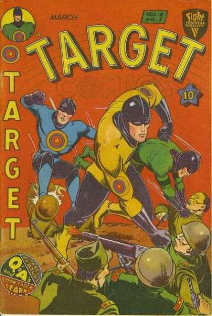 Target Comics 57 - March - Bulls Eye Target - Punch - Military - Army