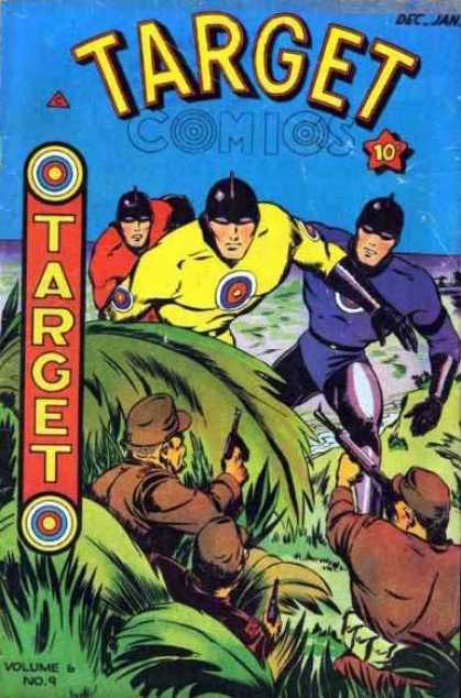 Bullseye - Justice Brothers - Trio - Heros - Shooters Target Comics 65 - Bullseye - Justice Brothers - Trio - Heros - Shooters
