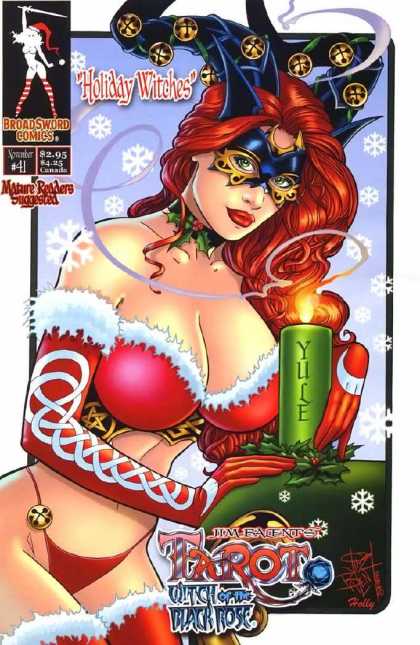 Tarot 41 - Broadsword Comics - Holiday - Witches - Candle - Christmas Bikini