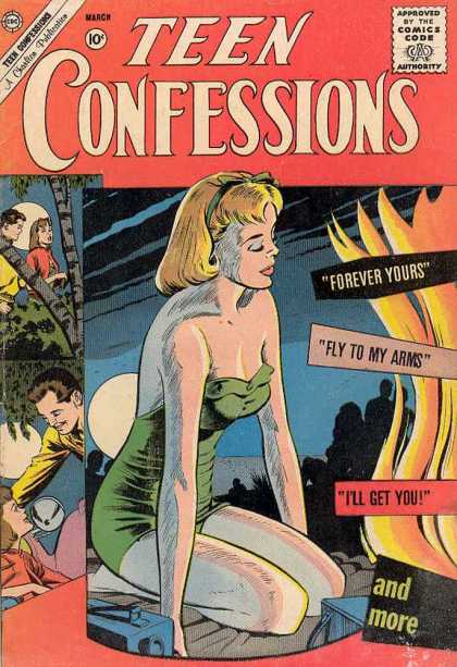 Teen Confessions 10 - Woman - Man - Shadow - Trees - Moon
