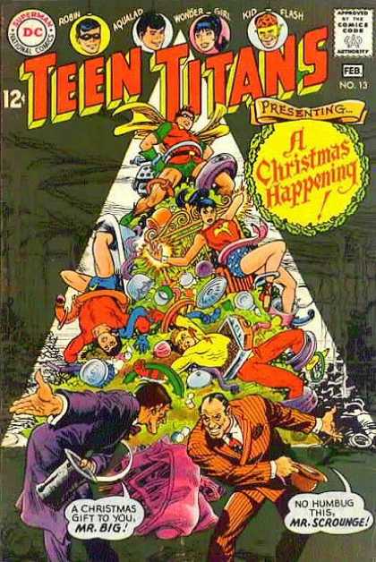 Teen Titans 13 - Mr Big - Mr Scrounge - A Christmas Happening - Kid Flash - Aqualan - Dan Jurgens, Nick Cardy