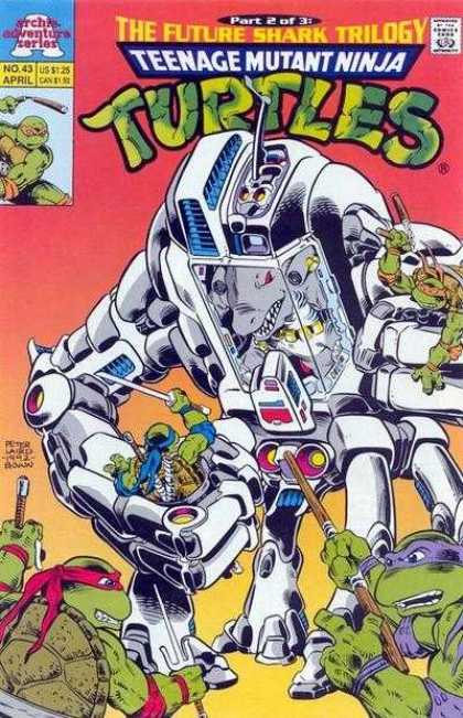 Teenage Mutant Ninja Turtles Adventures 2 43 - Leonardo - Rapheal - Donitello - The Future Shark Trilogy - Michealangelo