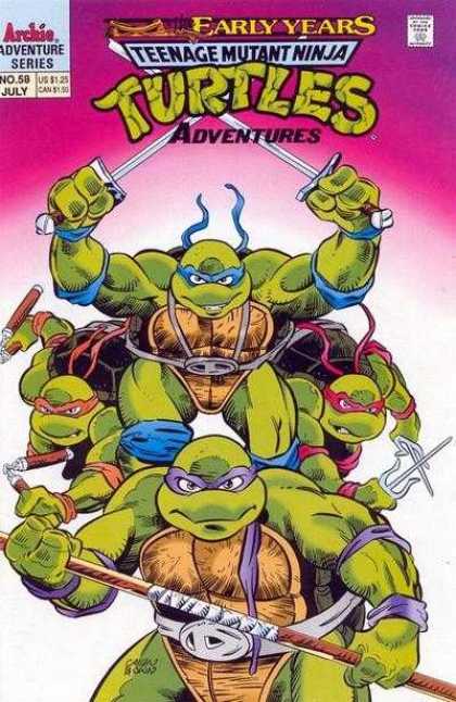 Swords - Ready For Fighting - Archie - Eagle Years - July Teenage Mutant Ninja Turtles Adventures 2 58 - Swords - Ready For Fighting - Archie - Eagle Years - July