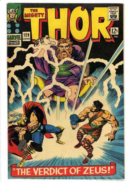 Thor 129 - Hercules - Hammer - Jack Kirby