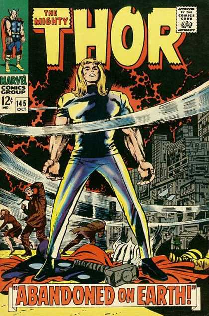 Thor 145 - Hammer - Donald Blake - Electricity - City - Buildings - Jack Kirby