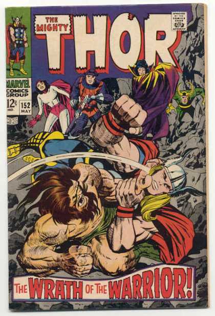 Thor 152 - The Mighty - Marvel - The Wrath Of The Warrior - Attacked - Sword - Jack Kirby