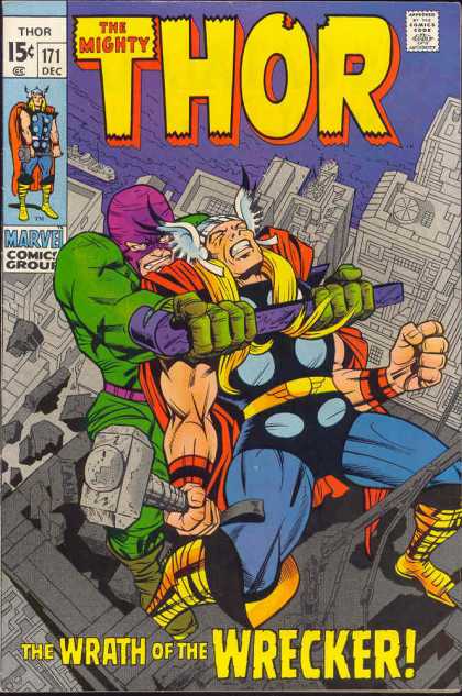 Thor 171 - Wrath - Wrecker - City - Building - Hammer - Jack Kirby