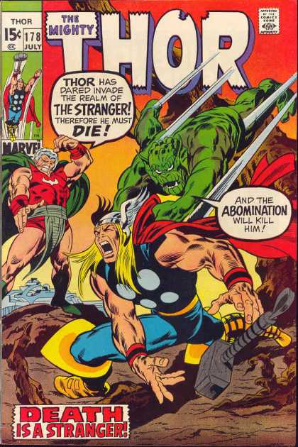 Thor 178 - Mighty - Stranger - Abomination - Marvel - Death Is A Stranger - Jack Kirby