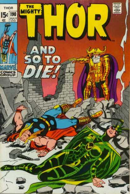 Thor 190 - Viking - Superhero - Hammer - Ruins - Death