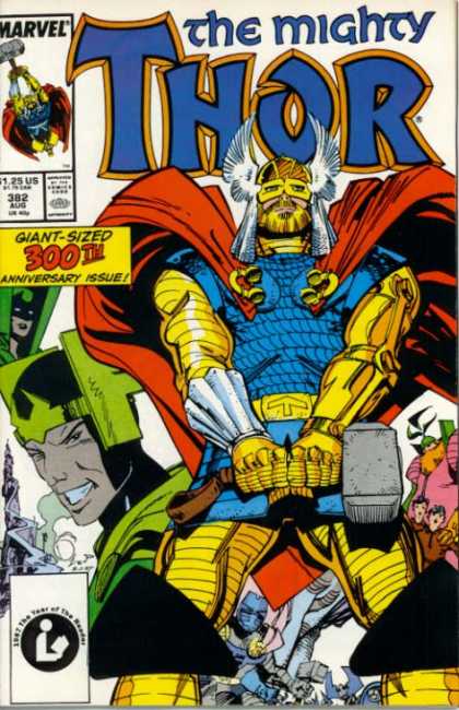 Thor 382 - Hammer - Loki - Armor - Beard - Walter Simonson