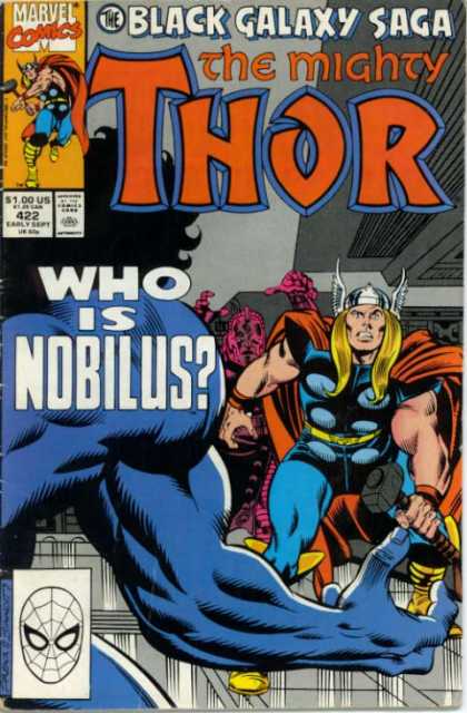Thor 422 - Black Galaxy Saga - Marvel Comics - No 422 - Nobilus - Spiderman