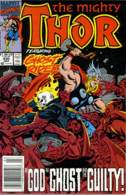 Thor 430 - The Migty Thor - Fighting - Men - Aliens - Wings