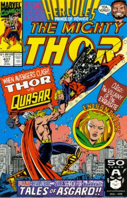 Thor 437 - Quasar - Enchantress - Tales Of Asgard - Avengers - Prince Of Power