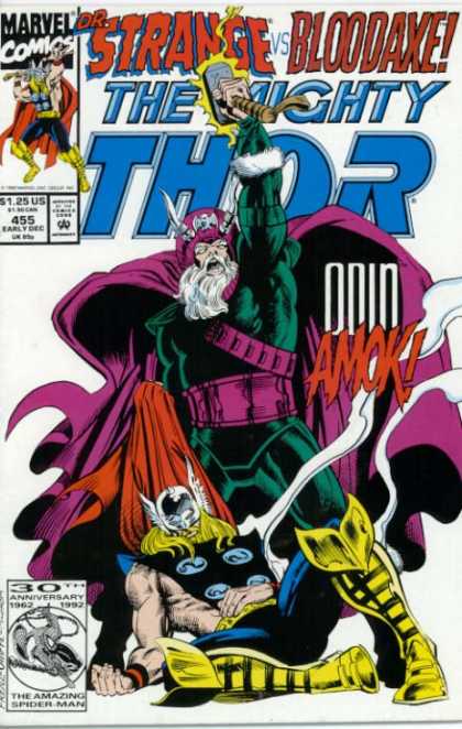 Thor 455 - Marvel Comics - Dr Strange - Bloodaxe - Amok - Hammer