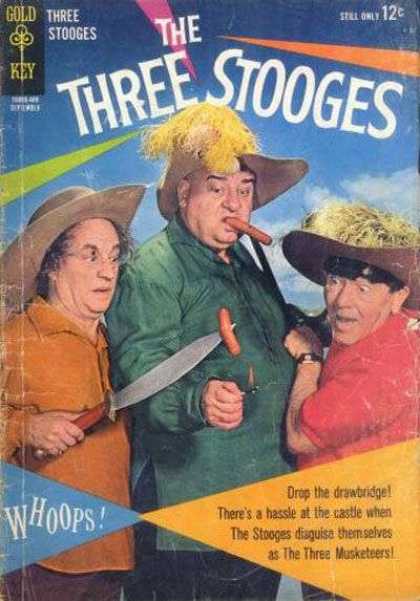 Three Stooges 19 - Knife - Sky - Clouds - Man - Hat