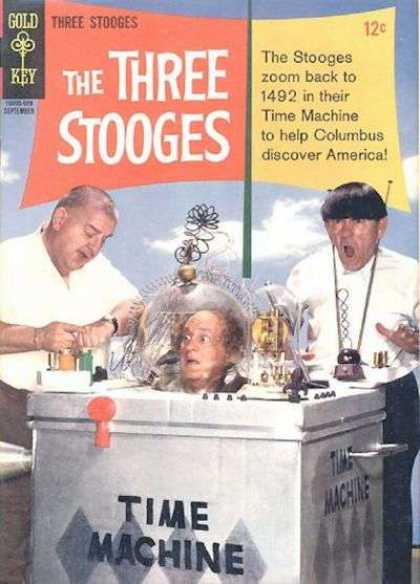 Three Stooges 25 - Gold Key - 1492 - 12 Cents - Time Machine - Wires