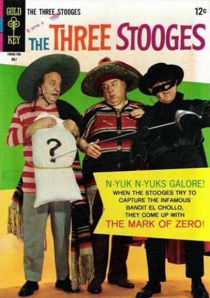 Three Stooges 34 - Gold Key - Question Mark Bag - Sombreros - Bandit El Chollo - The Mark Of Zero