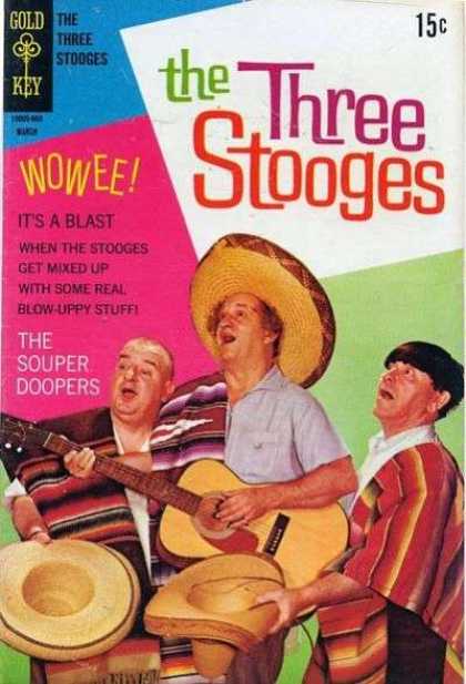 Three Stooges 42 - The Souper Doopers - Sombrero - Guitar - Moe Larry Curly Joe - Poncho