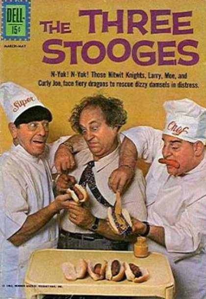 Three Stooges 8 - Larry - Curley - Moe - Hot Dogs - Mustard