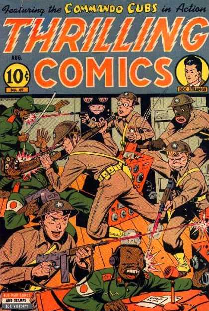 Thrilling Comics 49 - Commando Cubs - Doc Strang - Army - Ax - Rifle