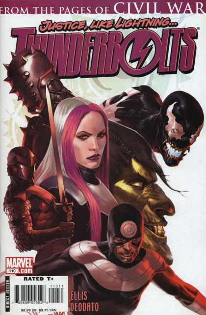 Thunderbolts 110 - Dye Job - Penance - Venom - Bullseye - Justice - Marko Djurdjevic