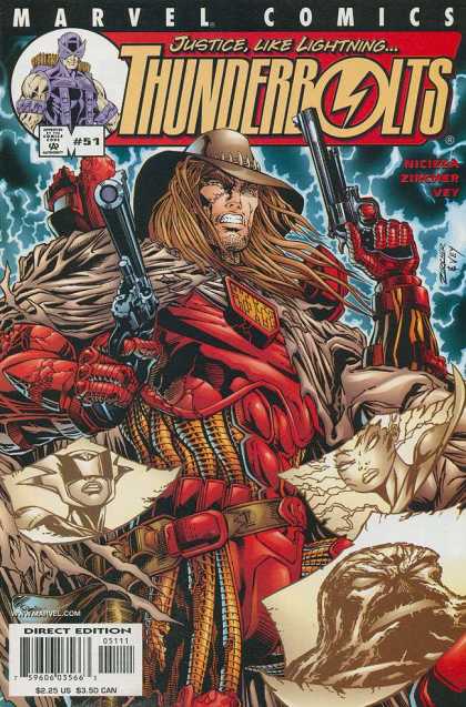 Thunderbolts 51 - Marvel - 51 - Brown Hat - Guns - Thunder