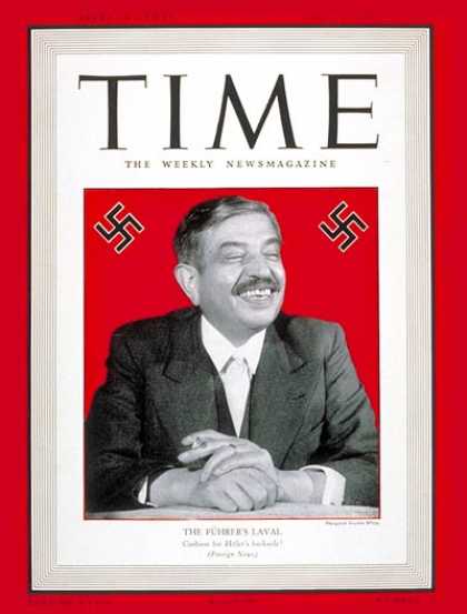 Time - Pierre Laval - Apr. 27, 1942 - France - World War II