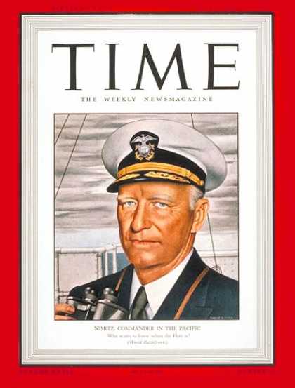 Time - Admiral Chester Nimitz - May 18, 1942 - Admirals - Navy - World War II - Militar