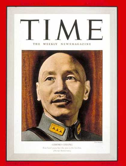 Time - Chiang Kai-shek - June 1, 1942 - China