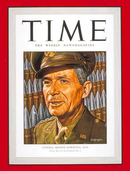 Time - Lt. General Somervell - June 15, 1942 - World War II - Military