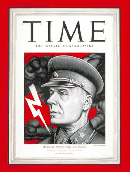 Time - Marshal Timoshenko - July 27, 1942 - Russia - Military - Soviet Union