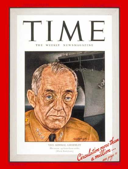 Time - Vice-Admiral Ghormley - Aug. 17, 1942 - Navy - World War II - Military