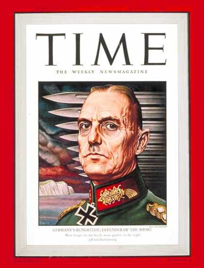 Time - Karl von Rundstedt - Aug. 31, 1942 - Germany - Military - World War II - Nazism
