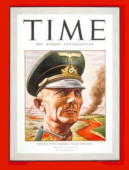 Time - Field Marshal von Bock - Sep. 21, 1942 - Germany - Military - World War II - Naz