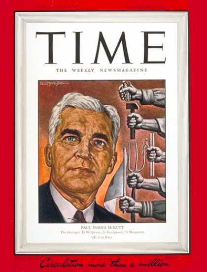 Time - Paul V. McNutt - Oct. 5, 1942 - Politics