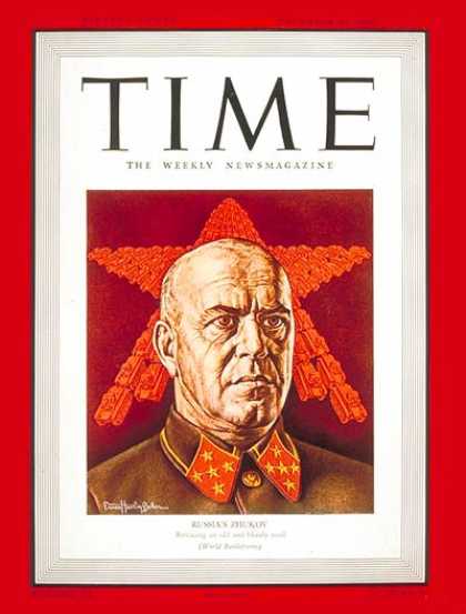 Time - General Zhukov - Dec. 14, 1942 - Russia - World War II - Generals