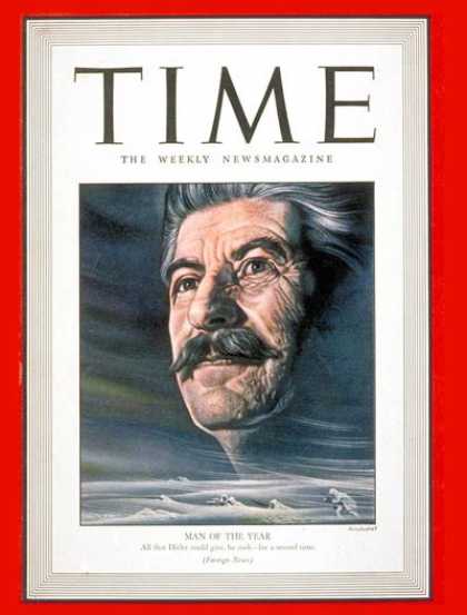 Time - Joseph Stalin, Man of the Year - Jan. 4, 1943 - Joseph Stalin - Person of the Ye