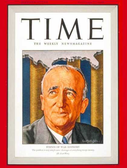 Time - James F. Byrnes - Jan. 11, 1943 - Politics