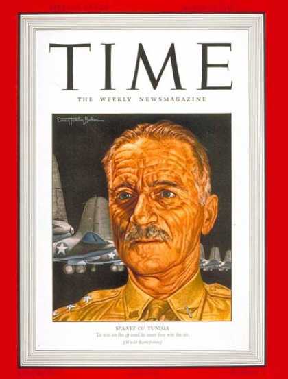 Time - General Carl Spaatz - Mar. 22, 1943 - Air Force - World War II - Generals - Mili