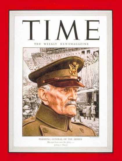 Time - General John J. Pershing - Nov. 15, 1943 - General John Pershing - Army - World