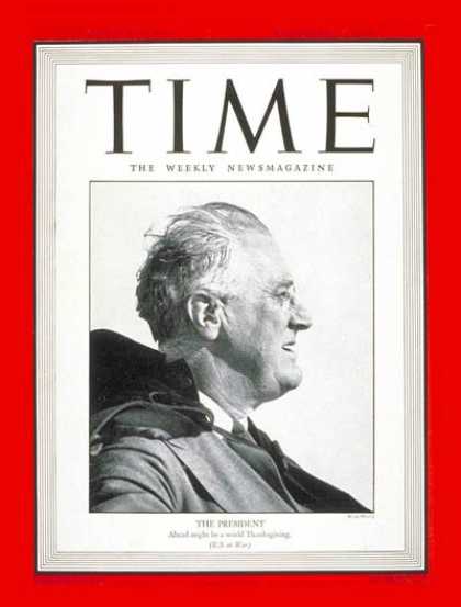 Time - Franklin D. Roosevelt - Nov. 29, 1943 - U.S. Presidents - Most Popular - Politic