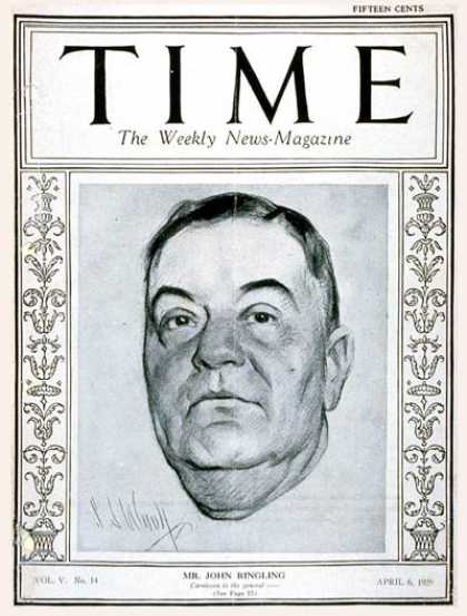 Time - John T. Ringling - Apr. 6, 1925 - Circuses - Business