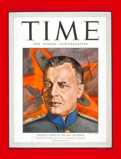 Time - Marshal Novikov - July 31, 1944 - World War II - Russia - Military - Air Force