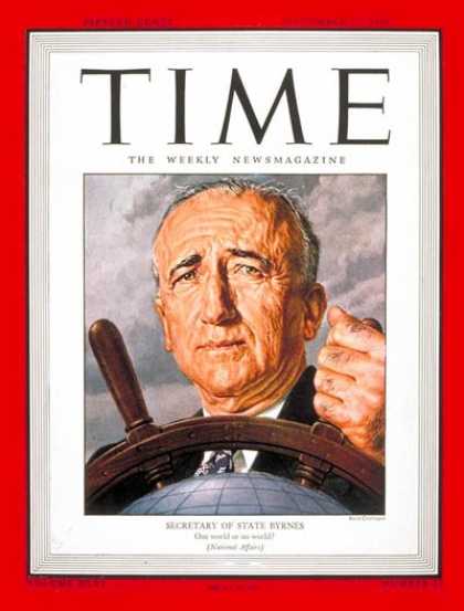 Time - James F. Byrnes - Sep. 17, 1945 - Politics