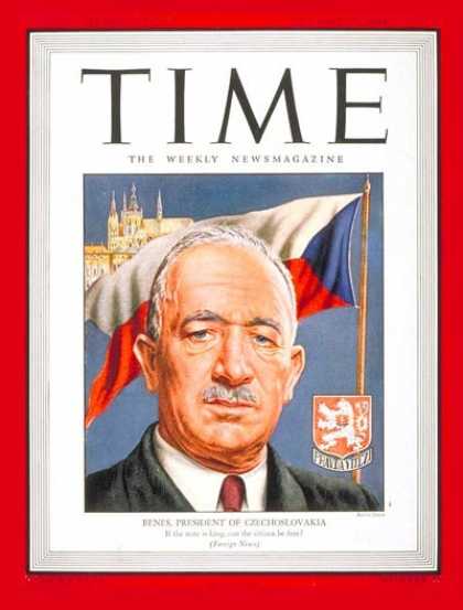 Time - Eduard Benes - Oct. 22, 1945 - Czechoslovakia
