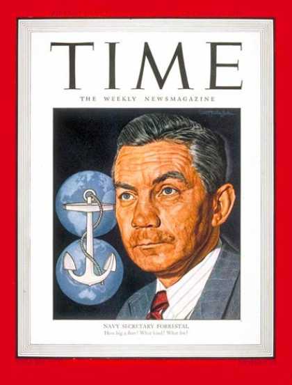 Time - James V. Forrestal - Oct. 29, 1945 - Navy - Politics