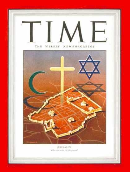 Time - Jerusalem - Aug. 26, 1946 - Judaism - Islam - Christianity - Religion - Palestin