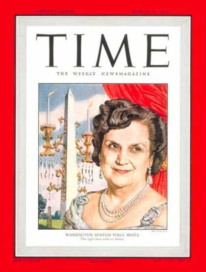 Time - Perle Mesta - Mar. 14, 1949 - Washington - Society