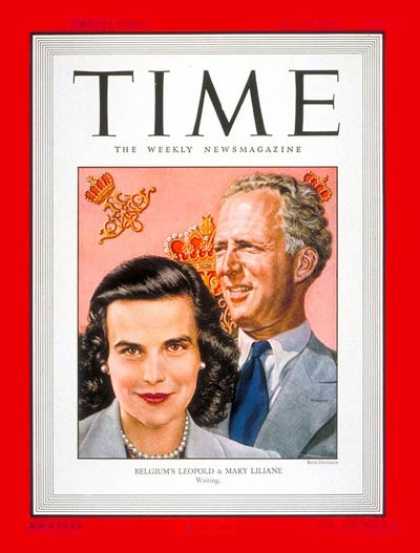 Time - King Leopold III and Princess de Rethy - July 18, 1949 - King Leopold III - Roya